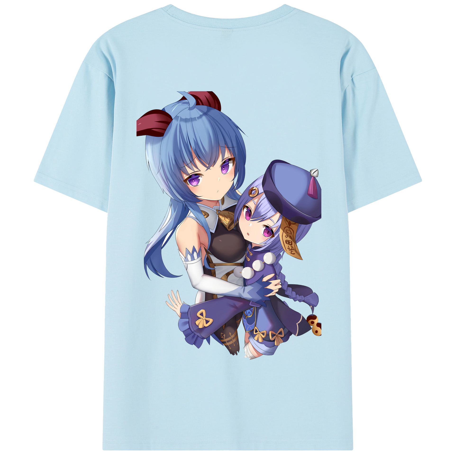げんし神 甘雨 かんう genshin Ganyu 綿100％半袖Tシャツ（背面プリント）